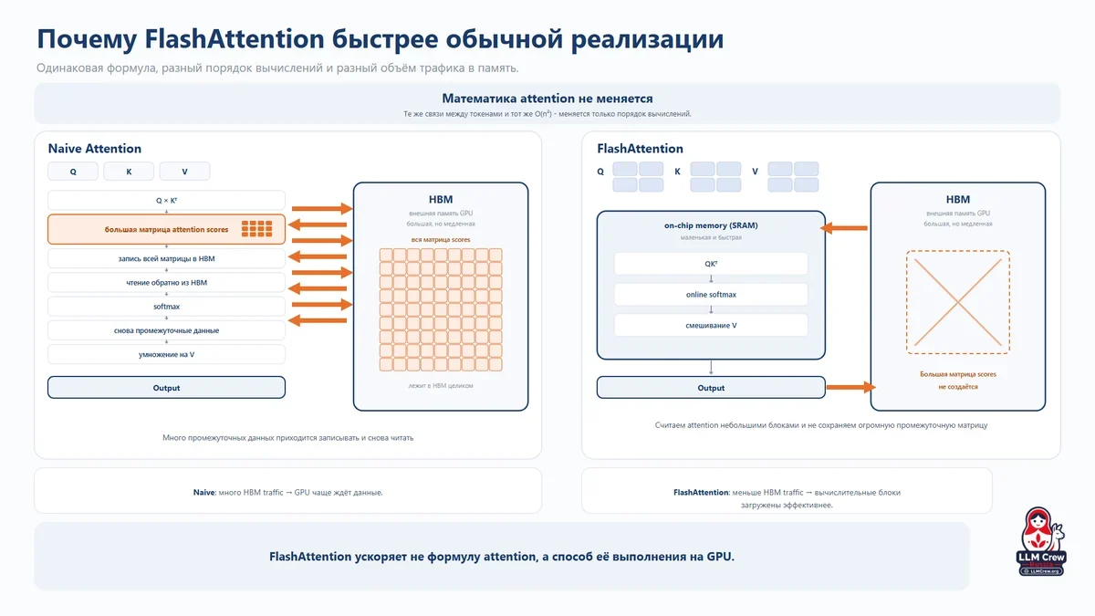 Иллюстрация к статье «Механизмы внимания в современных LLM»